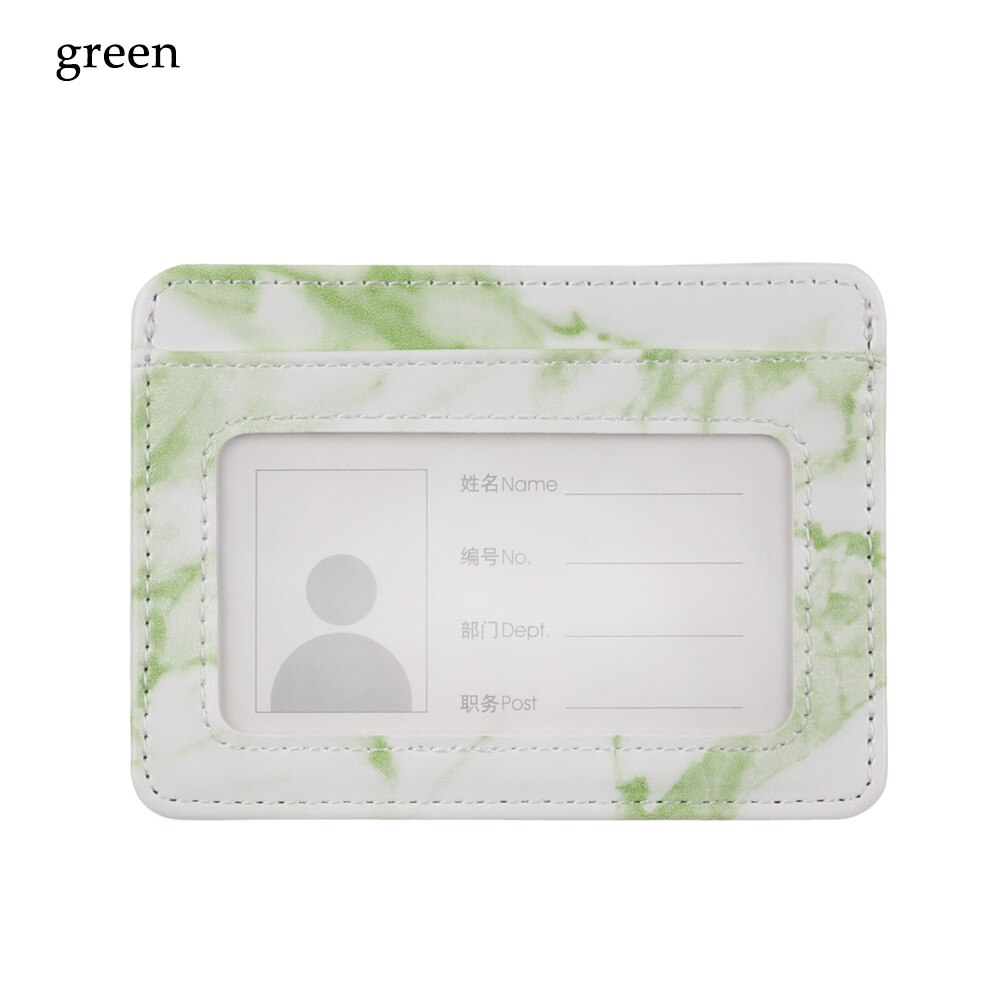 de mármol para tarjetas, a la , impermeable, PU, para negocios, tarjetas de identificación, portatarjetas, funda de viaje, tarjetero de identificación: green