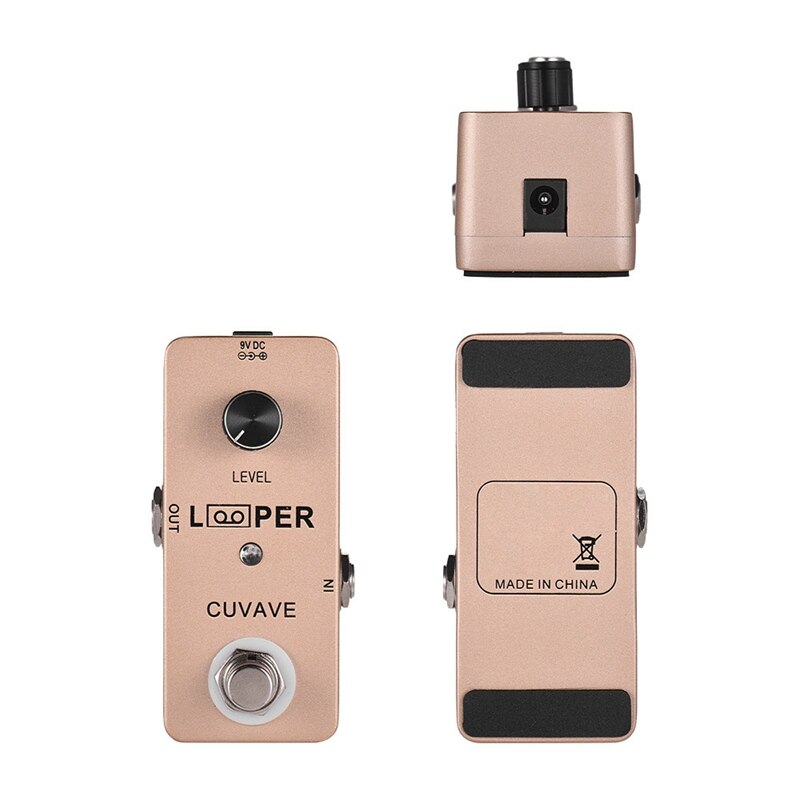 CUVAVE Mini Guitar Loop Looper Pedal Max. 5 Minutes Recording Time Unlimited Overdubs Full Metal Shell