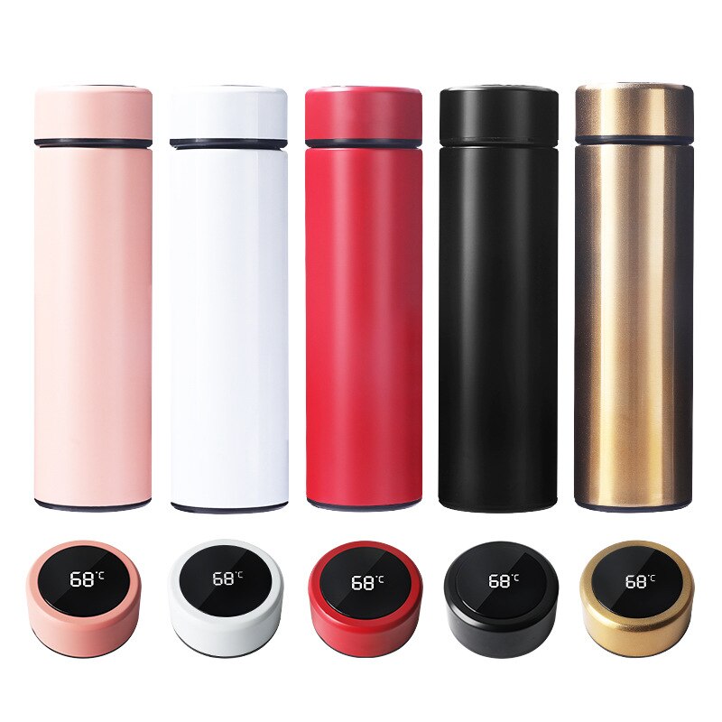 500ml Intelligent Thermos Coffee Bottle Temperature Display Stainless Steel Vacuum Water Cup Coffee Mug Vacuum Insulated Bottle