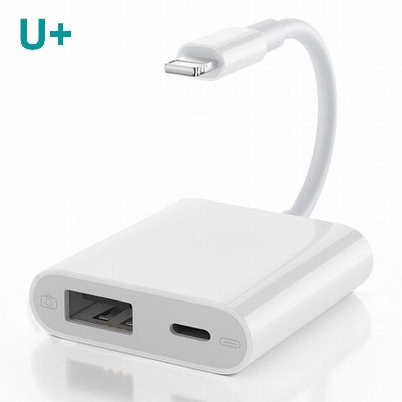 IOS13 USB3.0 Converter Cable Connect U Disk / keyboard / Camera 500mA OTG Adapter For Apple iPhone 11/ X/ 8 iPad Lighting to USB: USB and Charge