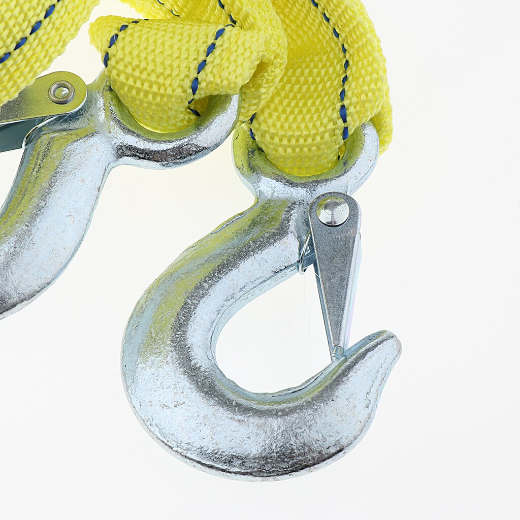 Super Strong 16 ft Emergency Poly Braid Tow Rope w/ Hooks ATV Car