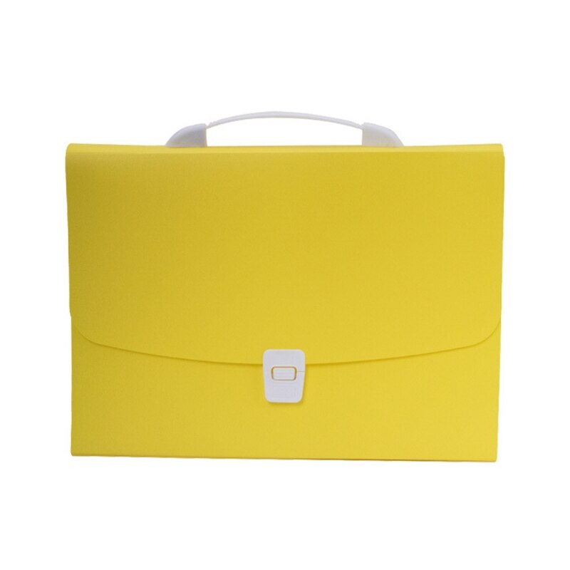 Mehrlagige, tragbare dokumentenmappe mit  a4 fächern, 13 , wasserdicht und mit 2 selbstklebenden registerkarten.: Gelb