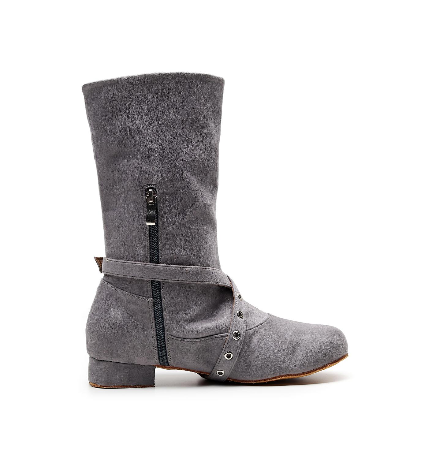 Women Latin Dance Shoes Soft Sole boots Ballroom Tango Ladies performance clothing long dance boots Low-heeled For Women Girls