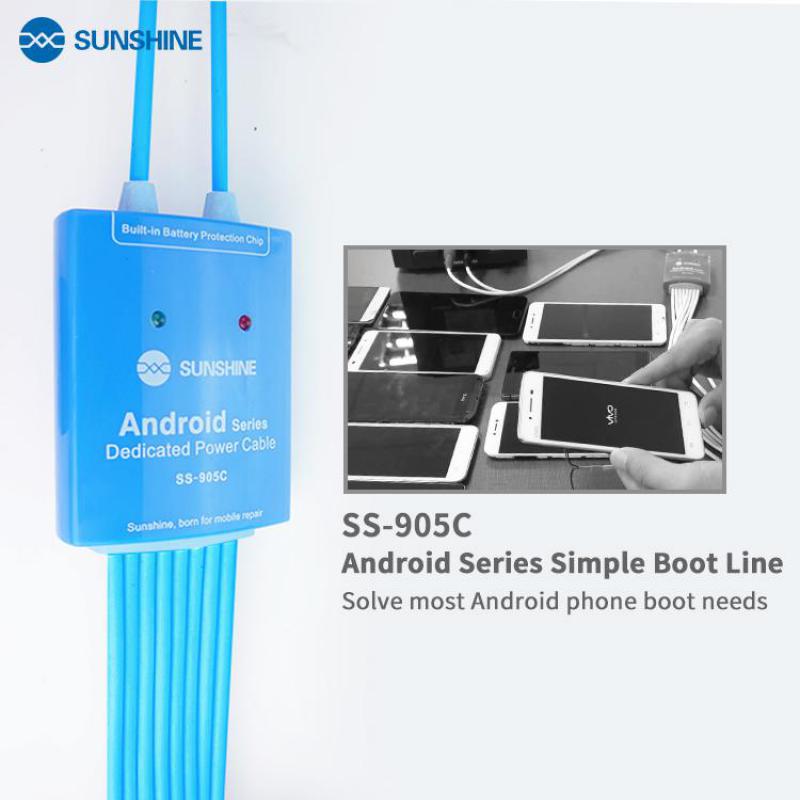 SS-905C câble d'alimentation Android un bouton ligne de contrôle de démarrage pour Huawei Xiaomi Samsung Meizu OnePlus OPPO ligne de Test anti-brûlures