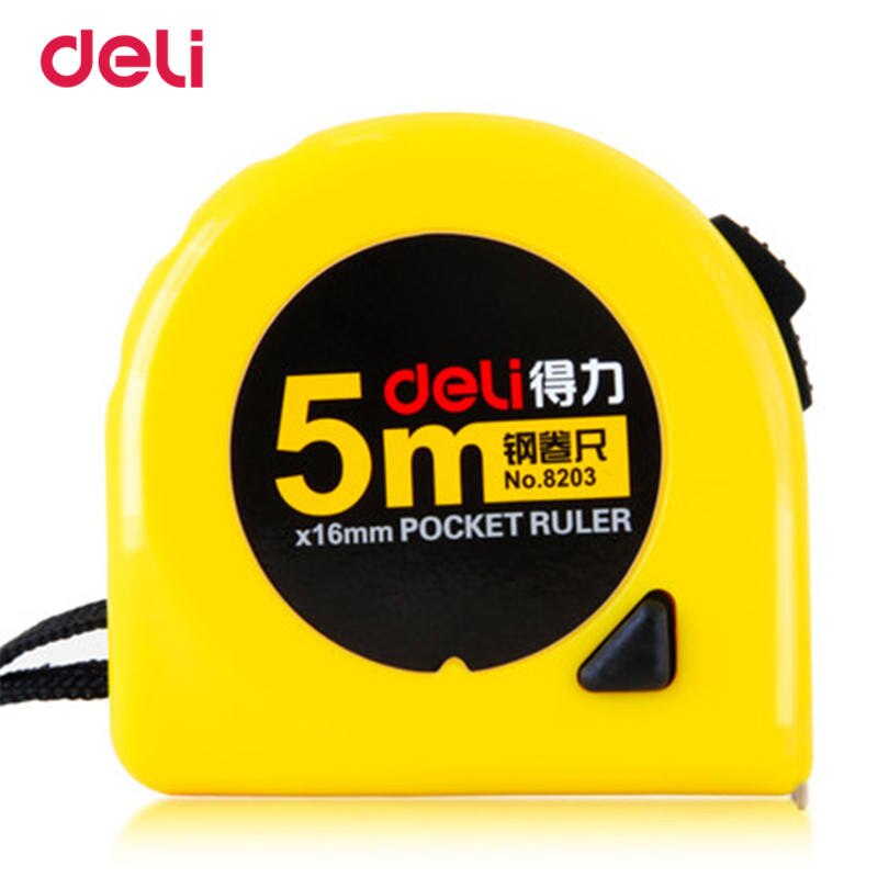 Deli Mainpoint 5 Size Stainless Retractable Steel Tape Measures Ruler Flexible Tape Measure Meter Inch Centimeter