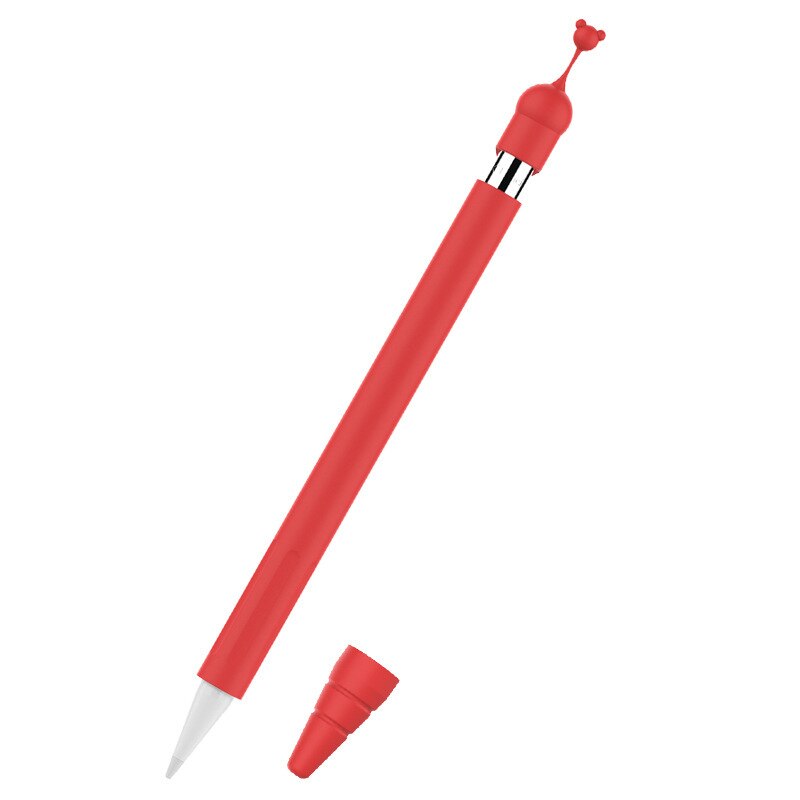 for Apple Pencil 1 Case Cover Universal Colorful for IPad Pencil Case Non-slip protector Silicone for Apple Pencil 2 1 Sleeve: Red