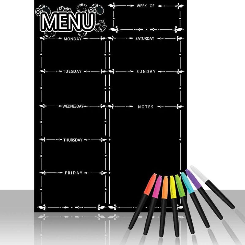 Magnetische Kühlschrank Tafel, Wöchentlich Menü Mahlzeit Planer Lebensmittelgeschäft Einkaufen Liste Bord Kühlschrank Memo Gremium Kühlschrank Tafel