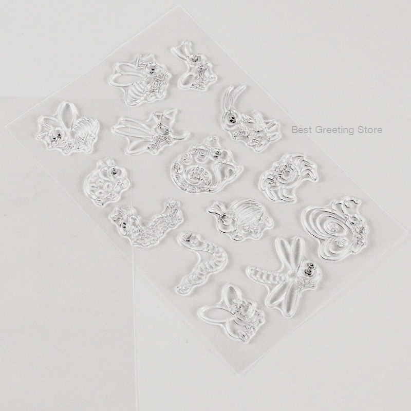 Klare stempler insekt sommerfugle stempler guldsmede scrapbog stempler papercrafting