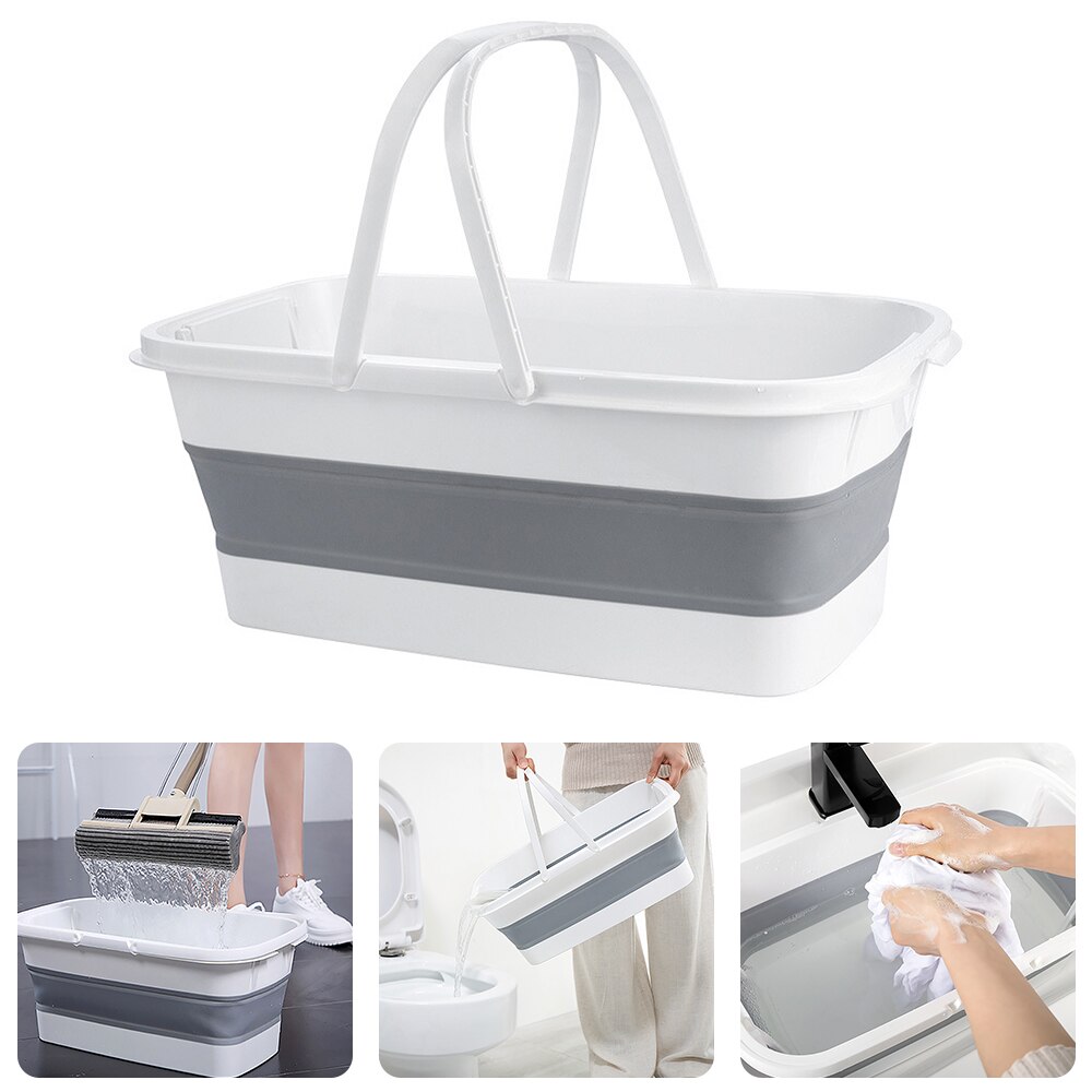 Portable Folding Mop Bucket Foldable Basin Bathroom Tourism Outdoor Folding Bucket Fishing Car Wash Clean Bucket Accessories