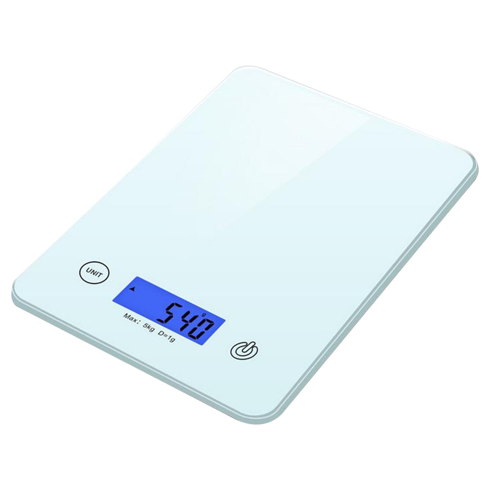 Household Baking Glass Kitchen Scale Food Weighing Small 5kg Gram Weight Electronic Scale Precision Baking Kitchen Scales Food: White 