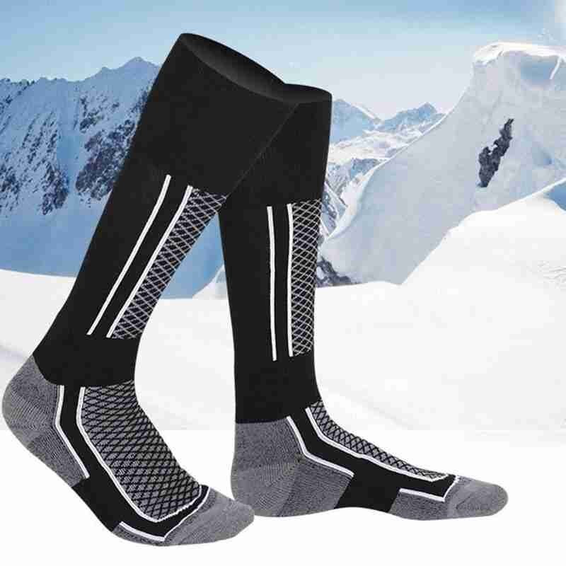 Chaussettes thermiques de sport pour femme et homme, 1 paire, pour Ski d'hiver, marche, randonnée