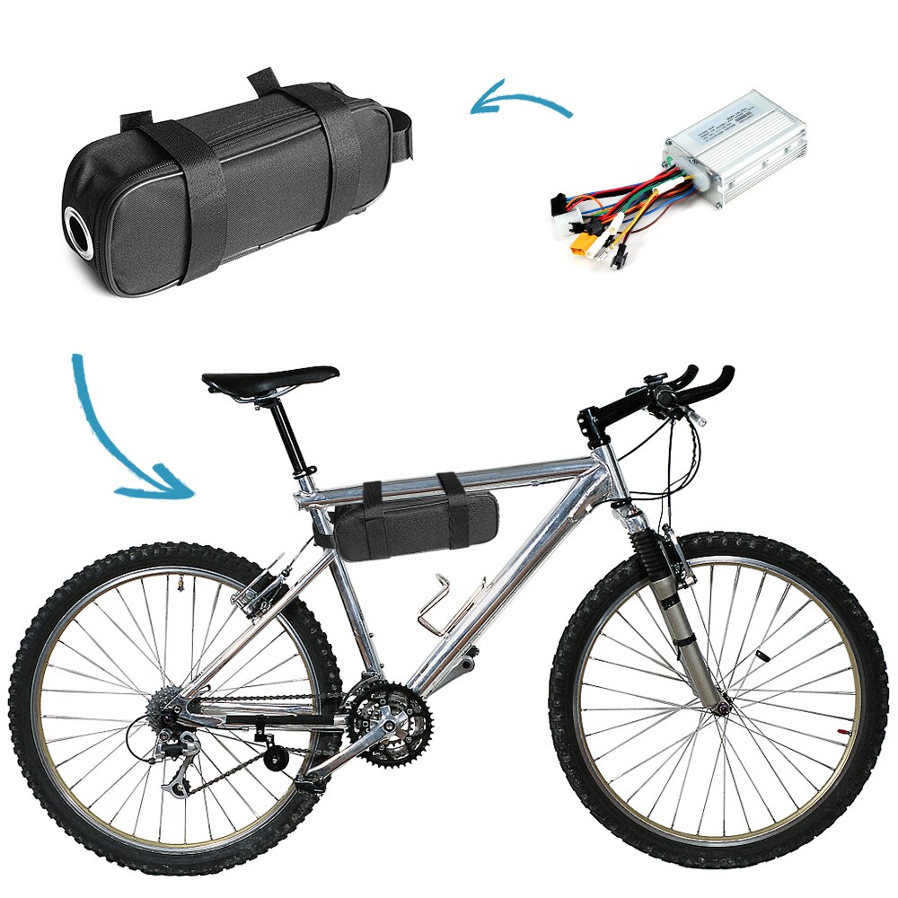Bærbar cykel hængende opbevaringspakke elektrisk cykel controller taske fast vandtæt mtb racercykel batteri taske  j12 21