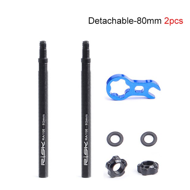 45Mm 80Mm Bike Presta Valve Extender Fiets Buis Valve Extenders Inner Tyre Kleppen Extension Voor Road Fixed Gear bike Tyre: Bruin