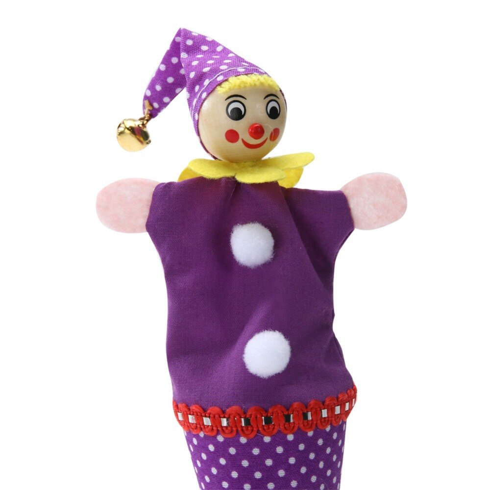 1PC Baby Rattle Toys Retractable Smiling Clown Hide Seek Play Jingle Bell Wooden Educational Toys Newborns Doll Random Color