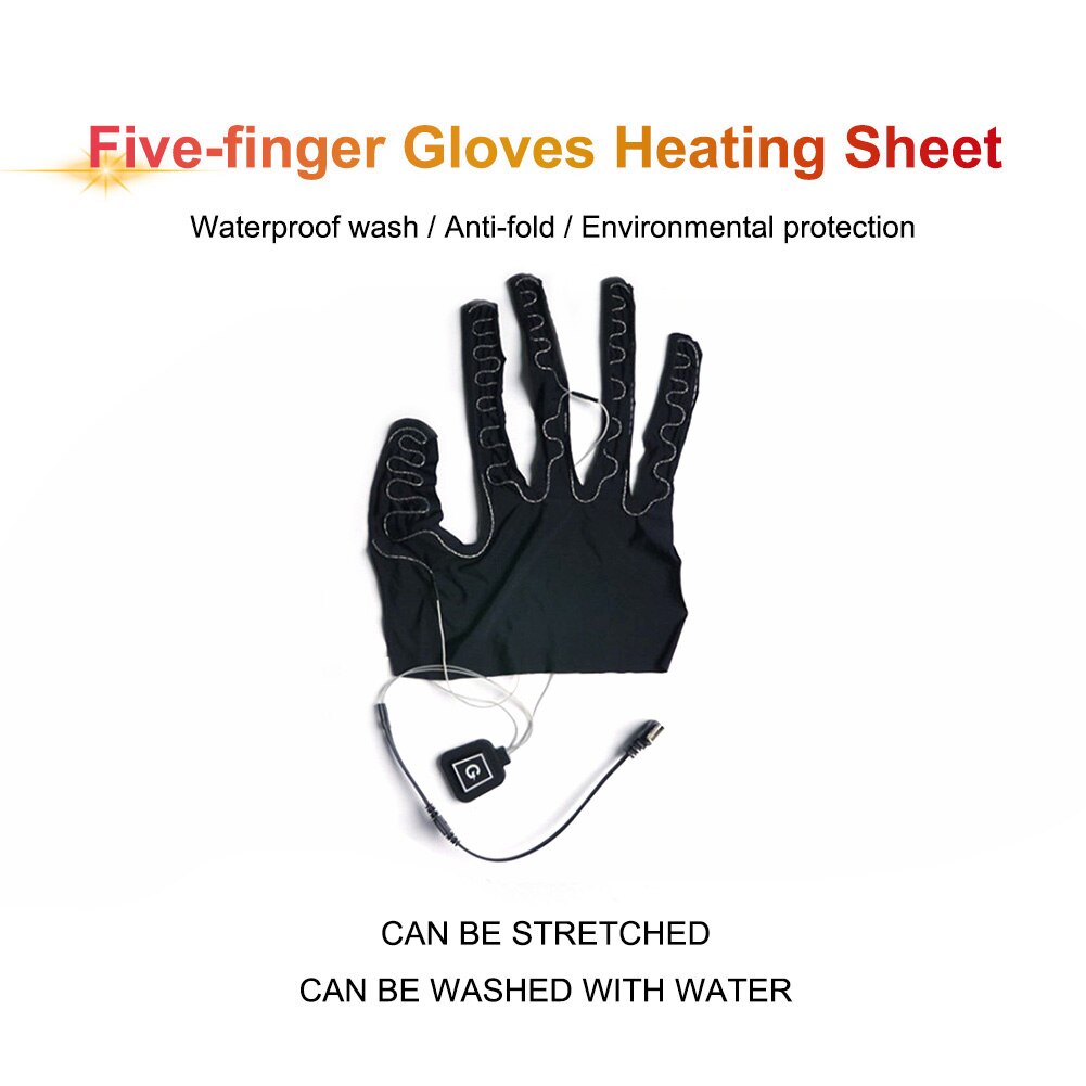 Five-finger Gloves Heating Pads Lithium Battery Adjusting Heating Pad Powered Three-gear Temperature