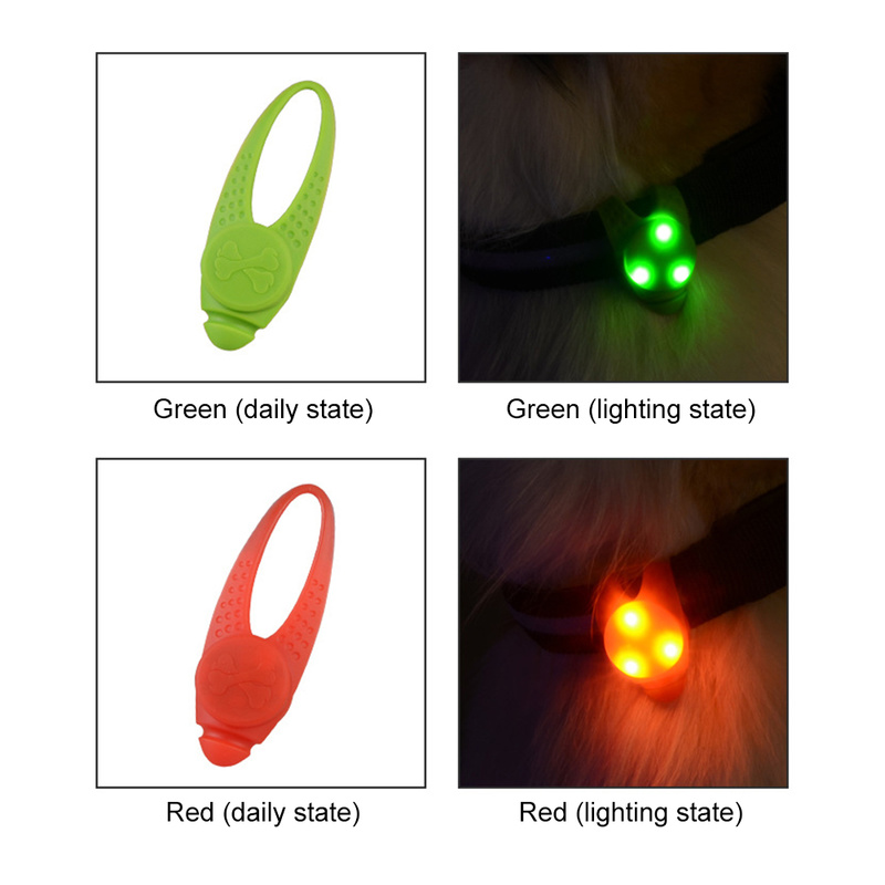 Pet LED Pendant Safety Flashing Glow Light Blinking LED Collar Pendant for Pet Dog Puppy Remote Identification Pet safety Light