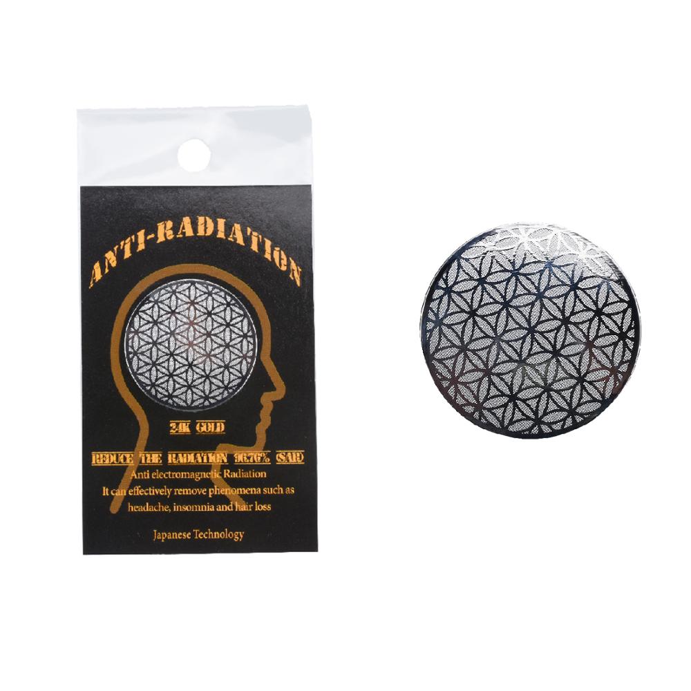 24K Gold Plated Anti Radiation Protector Shield EMF EMR Blocker Cell Phone Sticker: Rose Gold