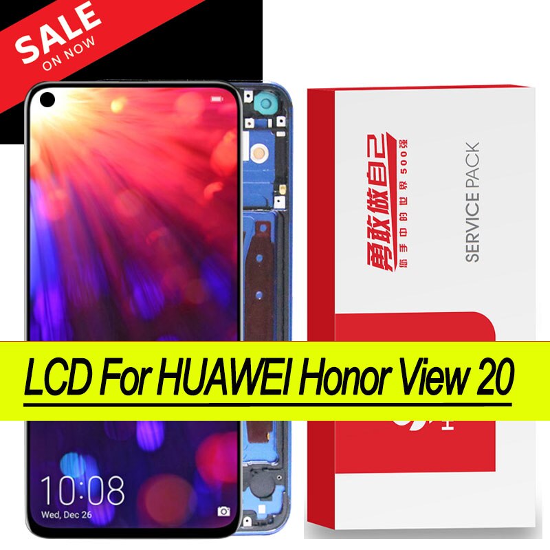 100% Orignal for Huawei Honor View 20 / Honor V20 LCD Display with Frame Screen Touch Digitizer Nova 4 LCD Display Repair Parts