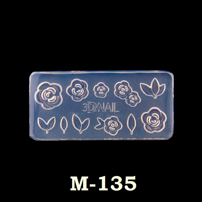 1PC 2x4cm 3D Nail Art forma silikonowa do żywicy do tworzenia biżuterii kot gwiazda serce przezroczysta silikonowa forma dla kobiety DIY wisiorek: M-135