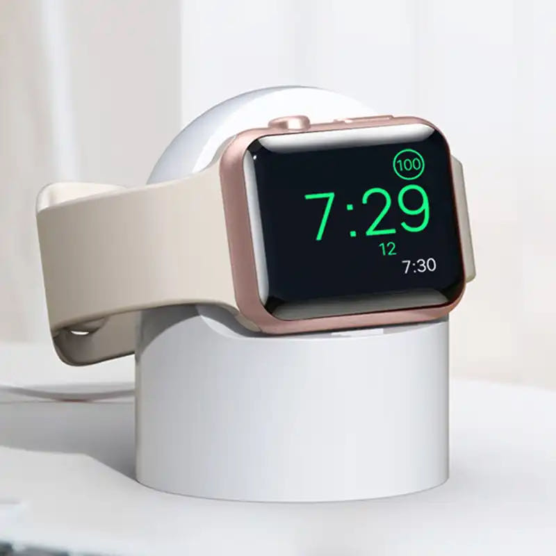 Support de chargeur pour Apple Watch, iWatch Ultra/8/SE2/7/6/SE/4/3 49mm/45mm/44mm/42mm/41mm/40mm/38mm, table de nuit en Silicone Durable