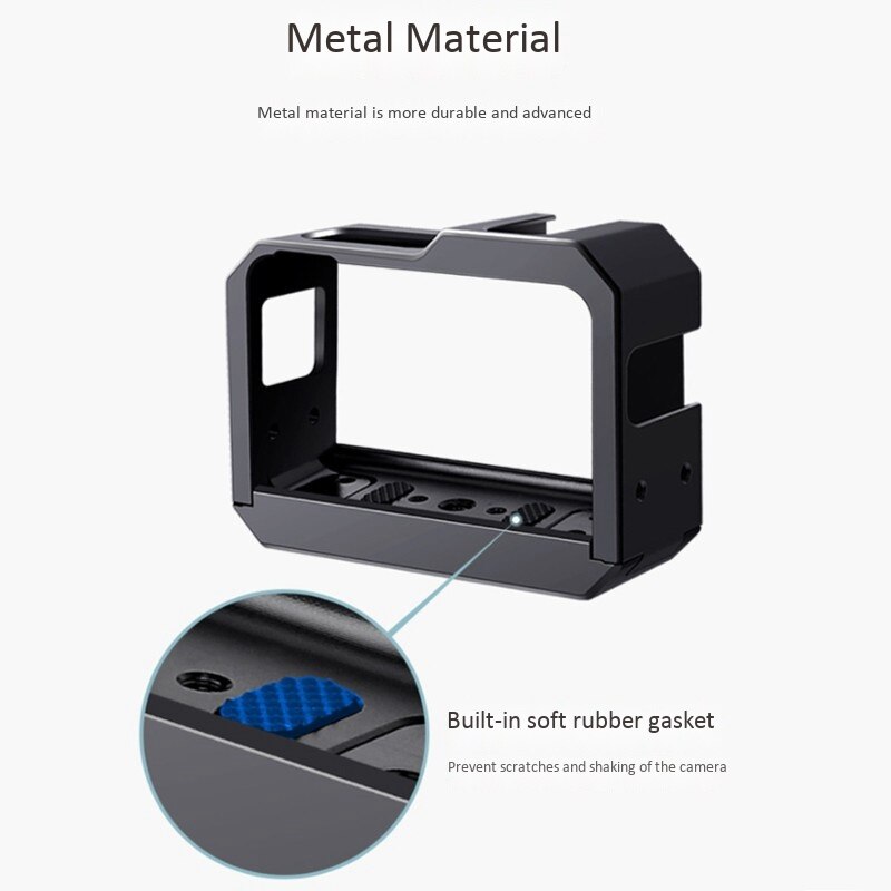 for Insta360 One R Extended Frame Metal Photo Rabbit Cage Extended Protective Cage Anti-Fall