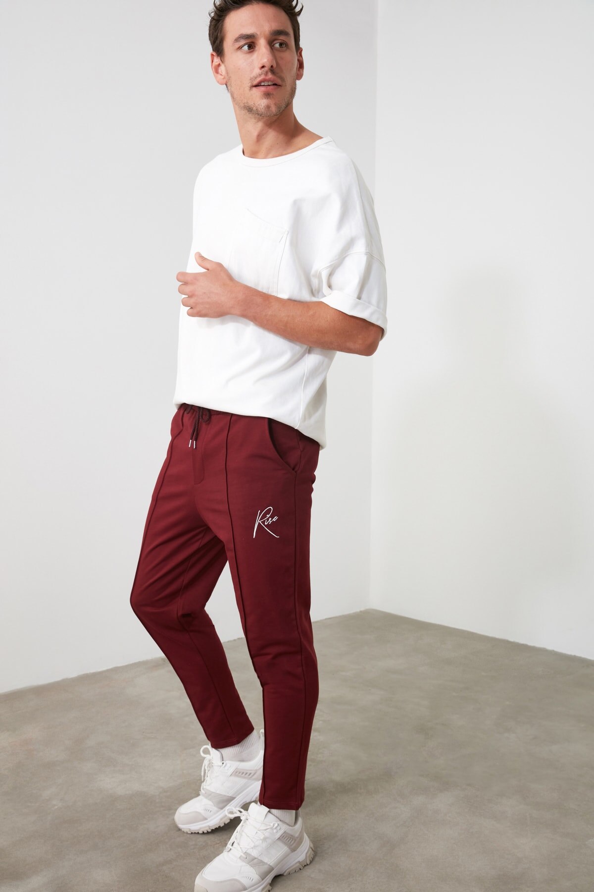 Trendyol Grijs Mannen Joggingbroek TMNAW21EA0156