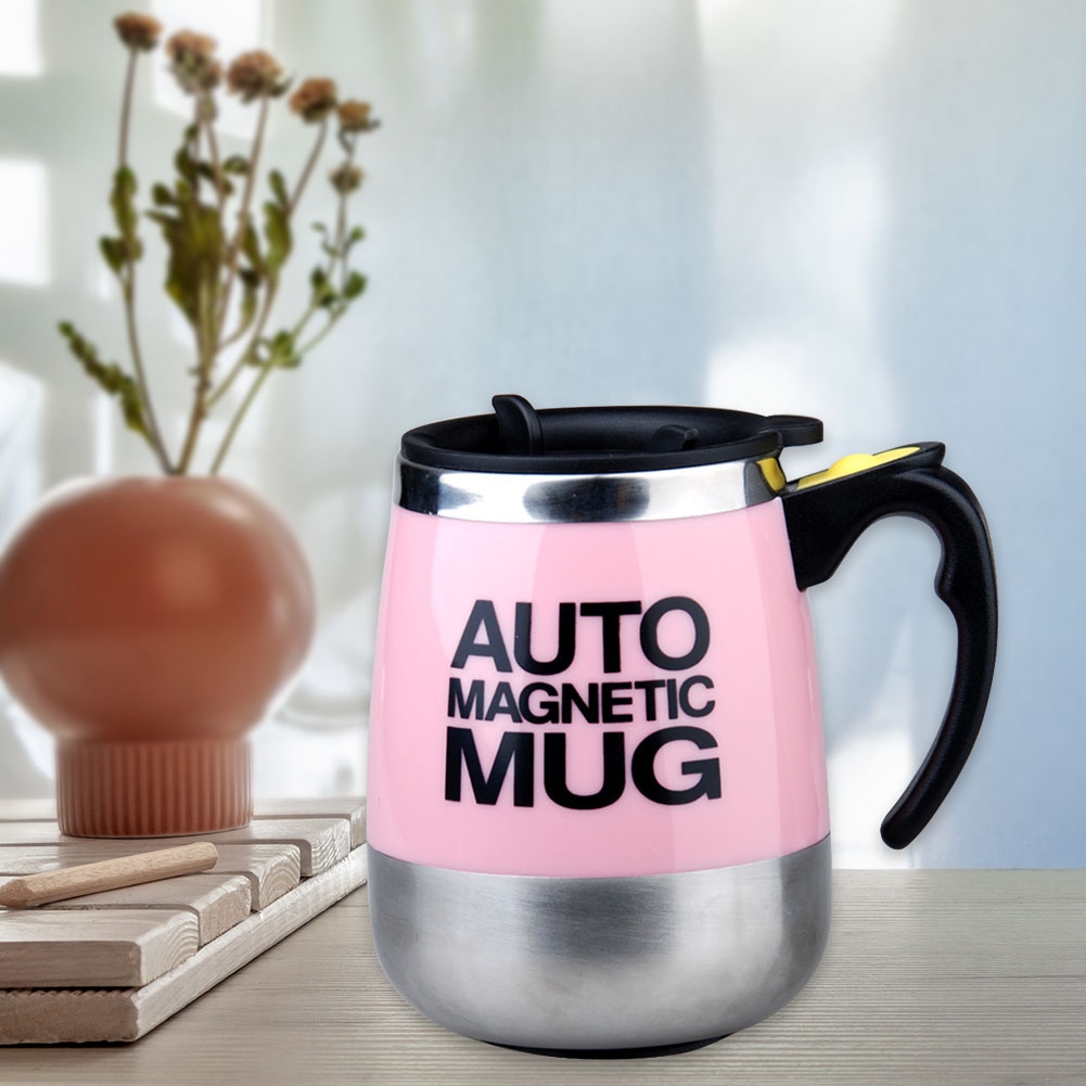 Automatic Self Stirring Magnetic Mug Stainless Steel Self Stirring Mug with Lid Auto Electric Coffee Milk Mixing Cup Thermal Cup