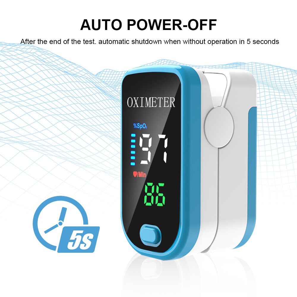 Carevas Blut Sauerstoff SPO2 Monitor Finger-pulsoximeter Sauerstoff Sättigung Monitor innerhalb von 24 stunden (ohne Batterie)