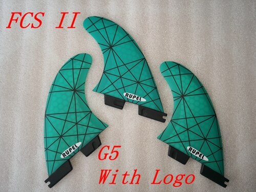 Fcs ii small gx surffins  g5 gx g7 fcs 2 surfboard fin surfing tilbehør geen rød: Fcs ii  g5 logo