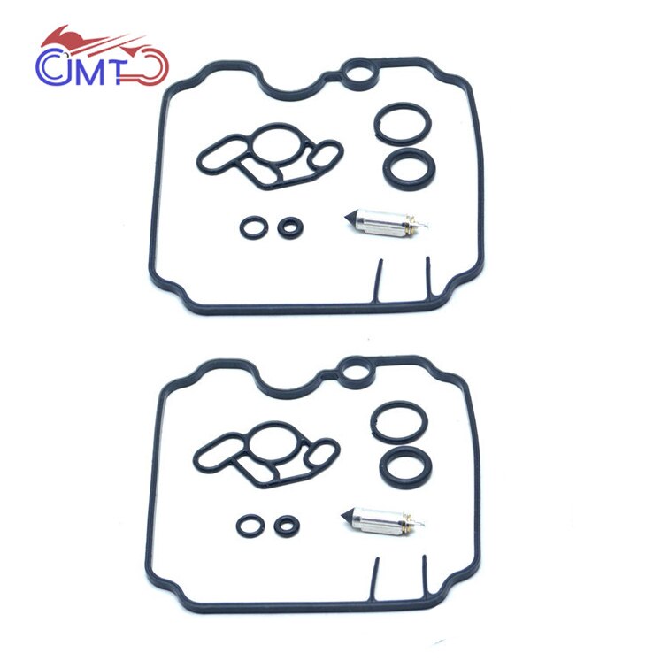 For Yamaha TDM850 TDM 850 Carburetor Repair Kit Rebuild Set Carb Gakset Float Needle Valve Pilot Screw Vacuum Plunger Diaphragm: 2 Gaskets with Valve