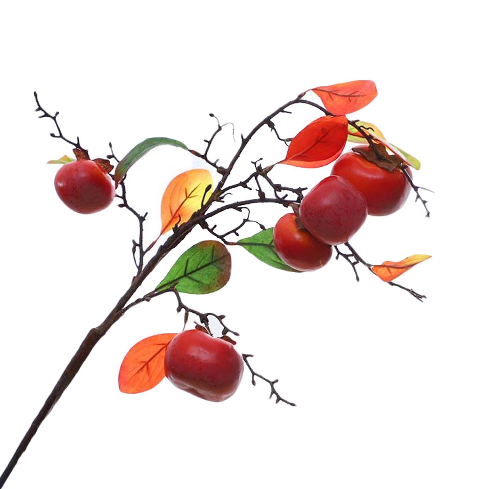 Berry Persimmon Branch Simulation Fruit Seed Artificial Flowers for Table Living Room Home Decor Wedding Decoration Indoor: A1