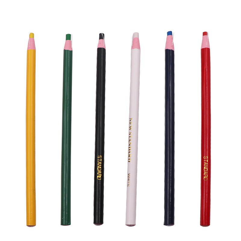 6Pcs Potlood Naaien Krijt Tijdelijke Stof Marker Pen Kleermaker Krijt Voor Glas Kledingstuk Meubels Leer Stof Craft Diy