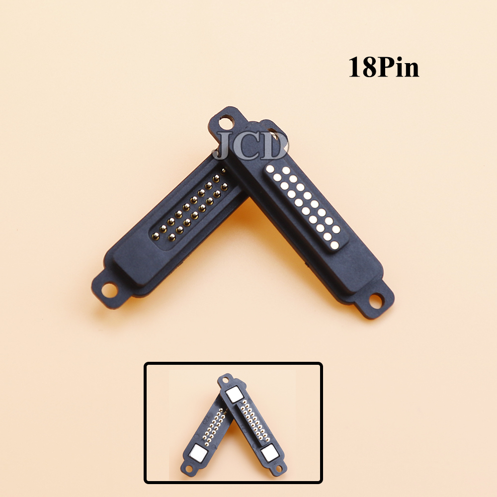 1Pair 13/14/15/16/17/18/19/20Pin Waterproof Magnetic Pogo Pin Connector 2A Male Female Pogopin Spring Loaded DC Power Socket: Brown