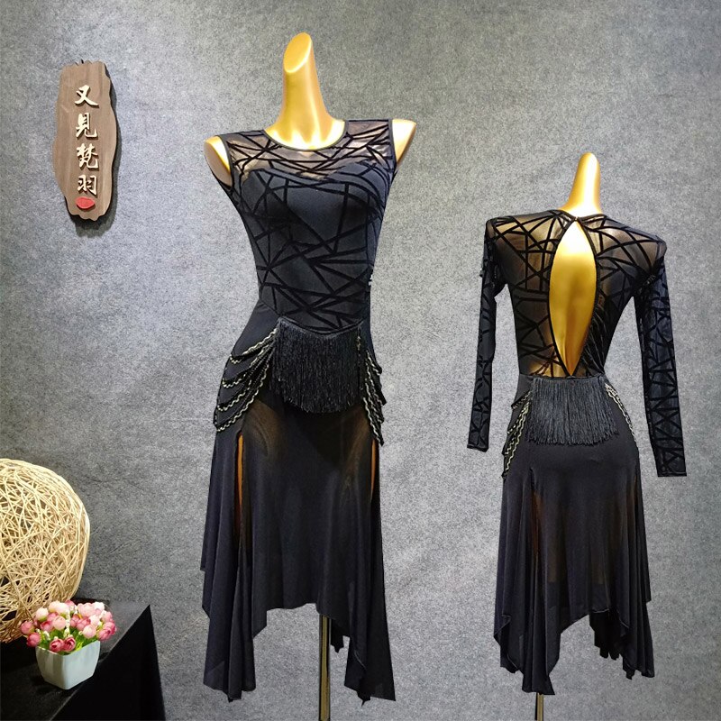 Latin Dance Volwassen Dans Kleding Latin Dance Rok Vrouwelijke Zomer Latijns Prestaties Kleding Tango Jurk