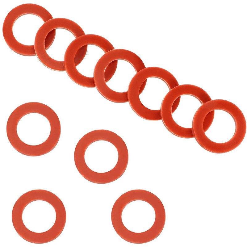 100Pcs Garden Hose Washers Silicone Rubber Washers Seals O Rings Soft Silicone Gasket Fittings for 3/4 Inch Garden Hose