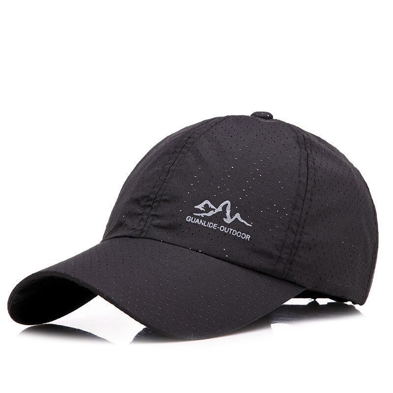 Sommarsolhatt casual baseballkepsar för kvinnor män bokstäver tryck perforerad toppad streetwear sport utomhuskeps: Svart