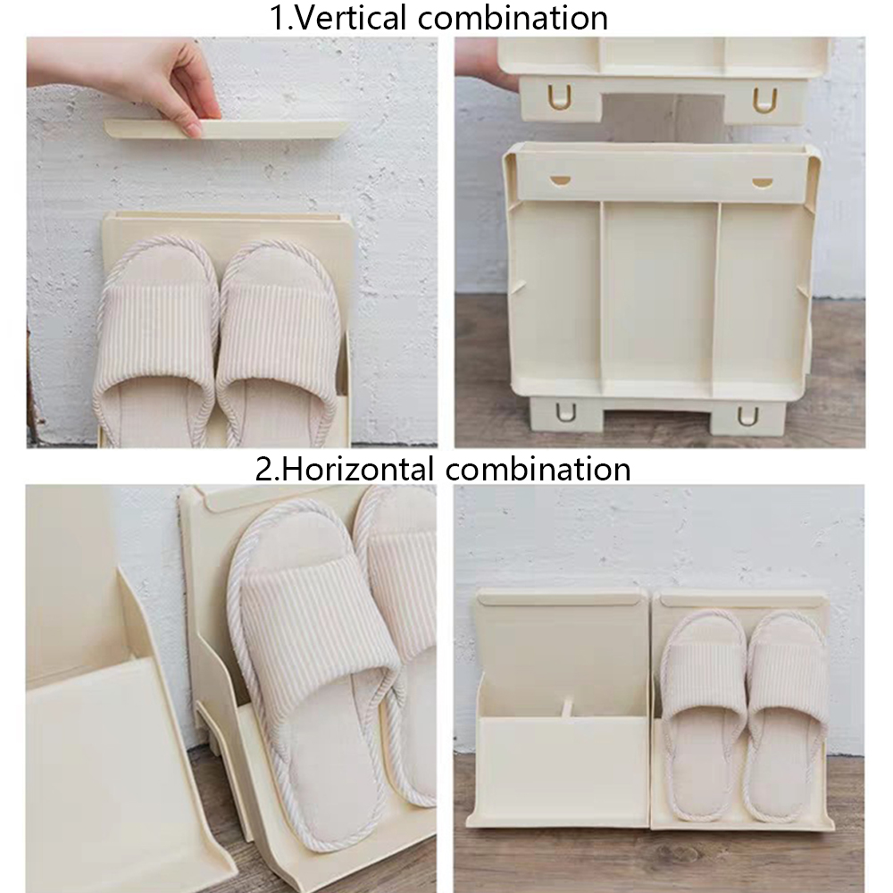 Organizador de zapatos apilable soporte de calzado ranura estante de almacenamiento de zapatos duraderos combinación de zapatos estante DIY muebles para el hogar ahorro de espacio