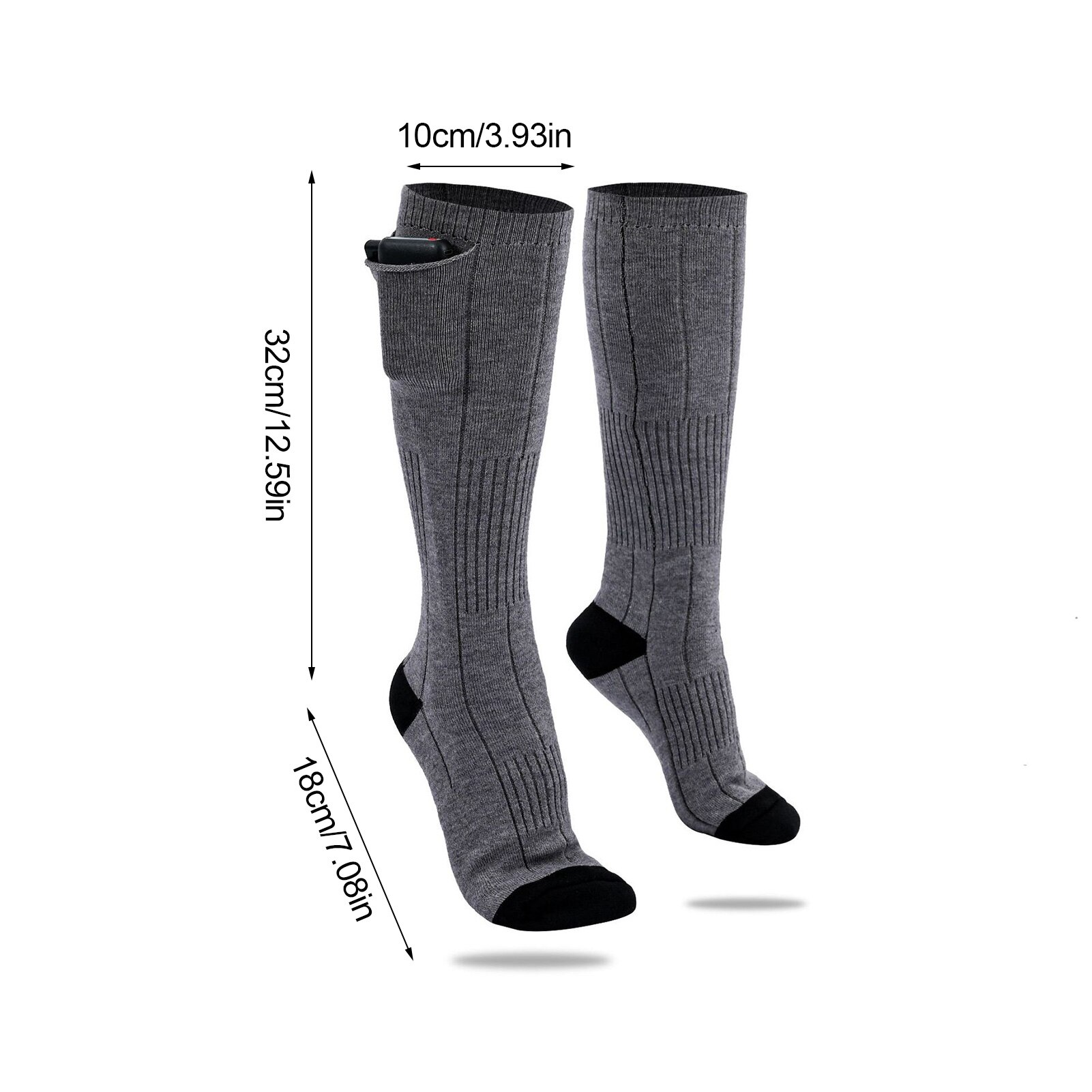 Winter Beheizt Sport socken unisex Radfahren Lange Rohr Elektrische Heizung Socken Verdickt draussen Aktivitäzehn Halten Warme Socken