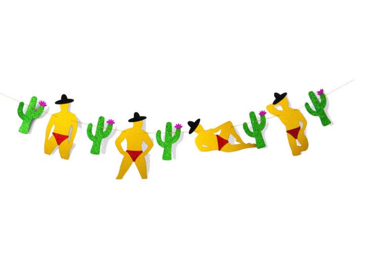 1 Juego de banderines dorados con letras verdes de papel con forma de cactus para Final guirnalda de bandera para decoración de despedida de soltera: 2