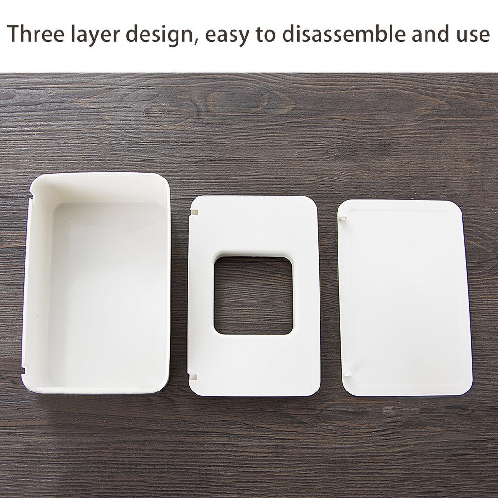Boîte à mouchoirs en plastique pour bébés, boîte de rangement, distributeur de serviettes en papier, accessoires de cuisine # T2P