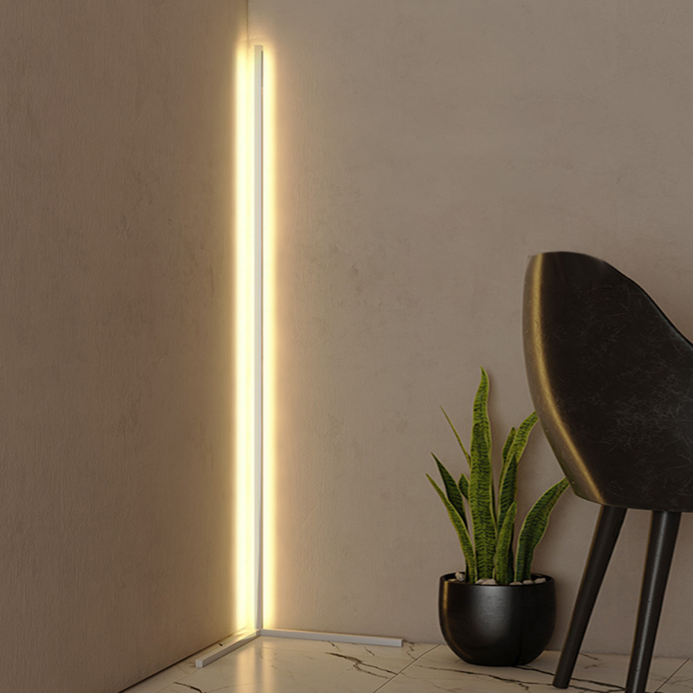 Nordisk hjørnegulvlampe moderne enkel led-gulvlampe til stue soveværelse atmosfære stående lampe indendørs belysning indretning