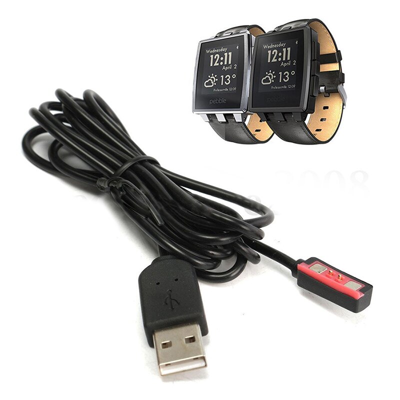 Usb megnetisk ladekabel for pebble steel 2 smartklokke armbåndsur