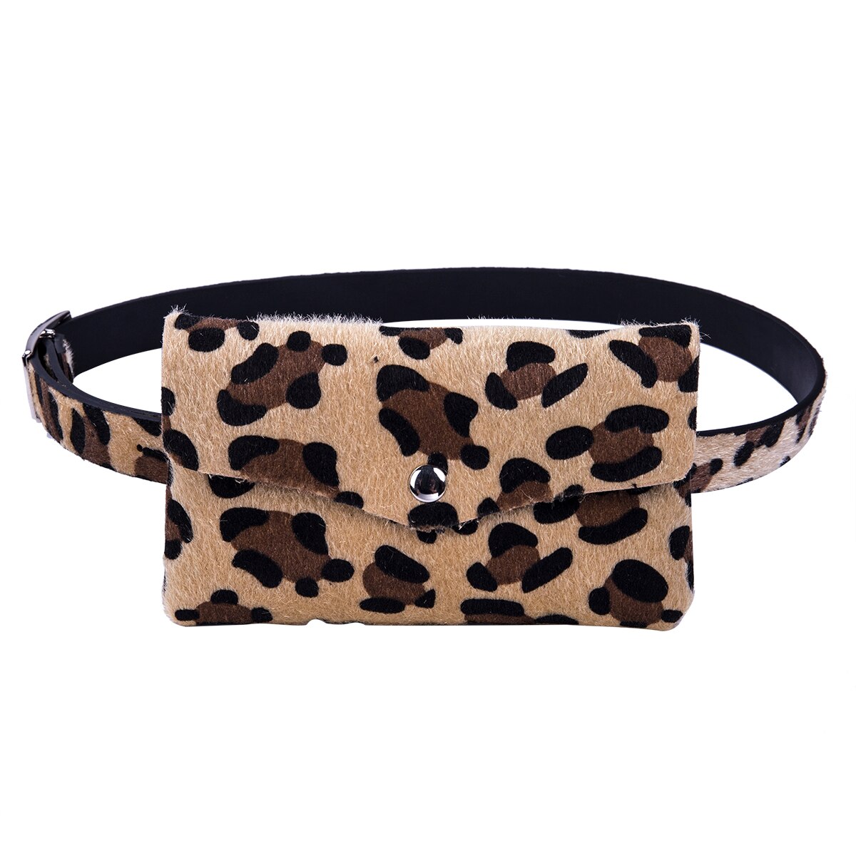 6 cores moda feminina leopardo cintura fanny pacote cinto bolsa bolsa de viagem feminina pequena bolsa cintura packs: Light brown