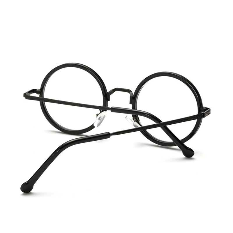 Women Round Reading Glasses Metal Frame Glasses Plain Mirror Male Female Reading Glass