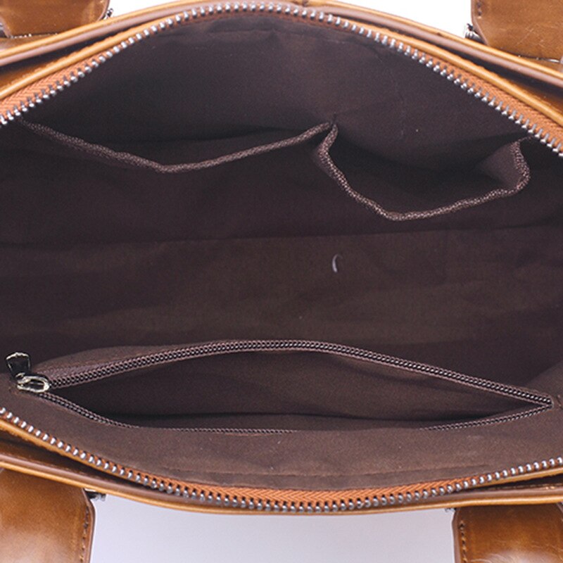 Klassieke Vrouw Mannen Aktetassen Lederen Business Office Computer Laptop Tassen Vintage Schouder Crossbody Tassen Voor Mannen