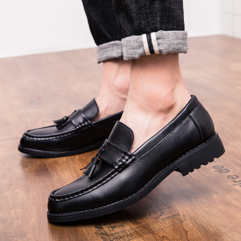 Outdoor Men Leather loafers Shoes Slip On Shoes For Men Italian Leather Men Loafers Brand Men wedding flats Shoes w5