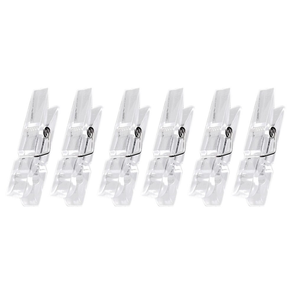 50pcs Spring Hanging Clips Clamps Plastic Clothes Line Clips Mini Paper Photos Clip Clothespins