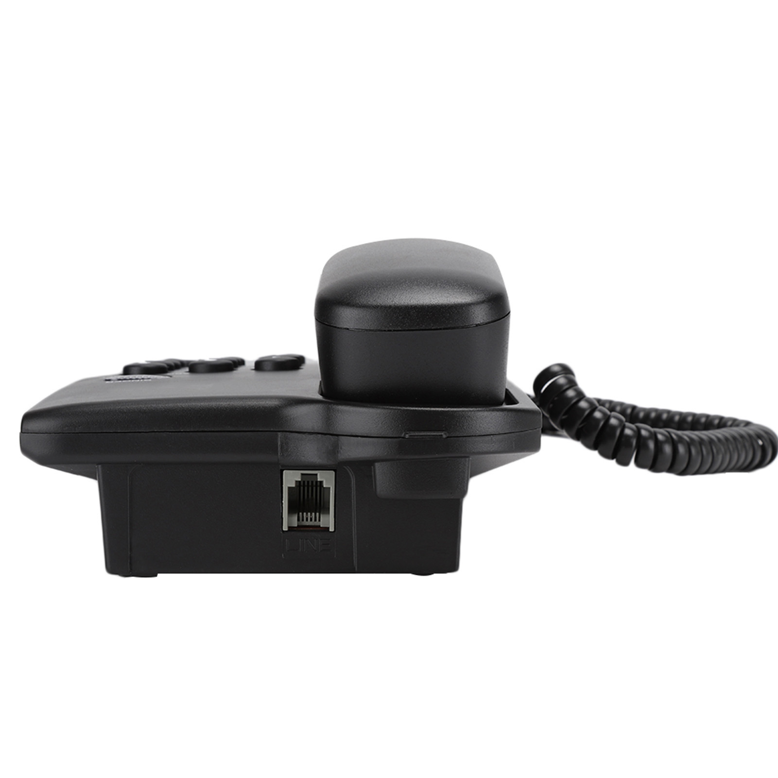 Mini fast telefon bordstelefon fast trådad med ljudlös blixt återuppringningsfunktion väggmonterbar telefon för hemmahotellkontor