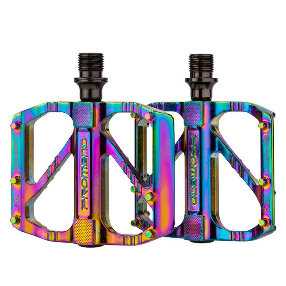 Rainbow mtb cykelpedal aluminiumslegering anti-slip platform 3 lejer farverige pedaler til bmx mountainbike tilbehør