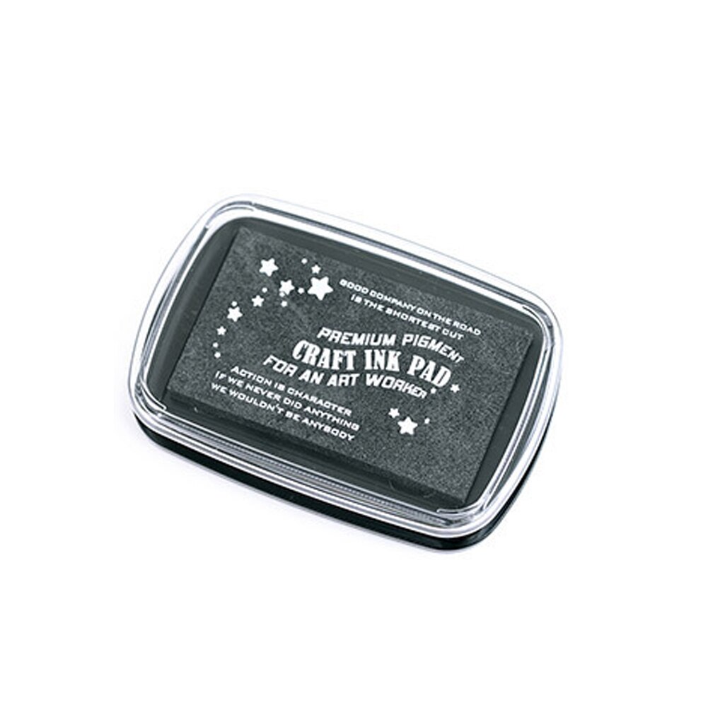 Almohadilla de tinta de Color metálico Vintage, almohadillas de tinta para sellos de goma, papel de álbum de recortes, tamaño grande, 6,7x10cm: Black
